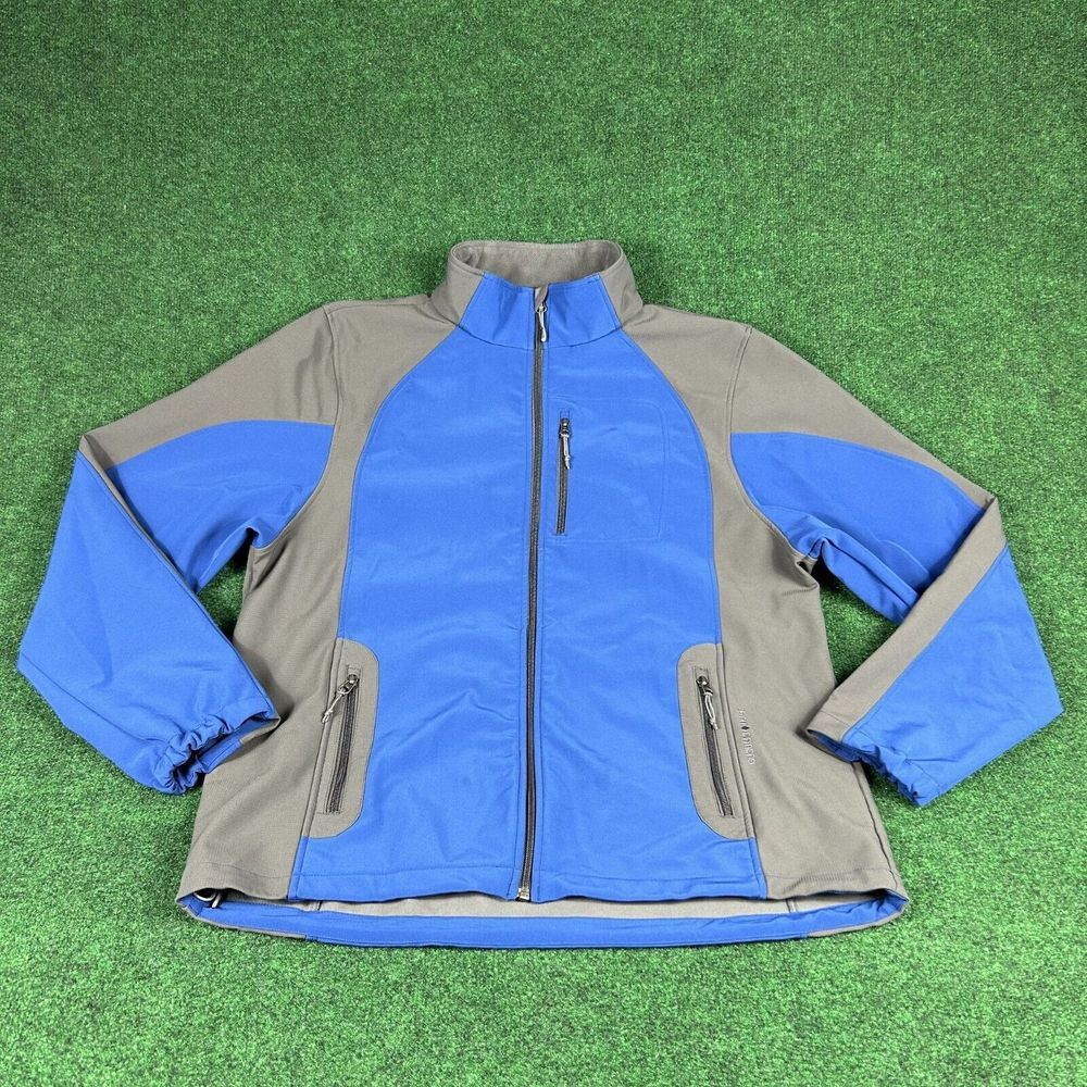 Black Diamond Mens XL Soft Shell‎ Jacket Blue Gray Full Zip Outdoors